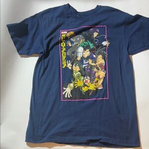 My Hero Academia Characters Navy Blue Graphic Tee